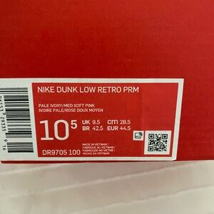 Nike Dunk Low Retro PRM in Pale Ivory and Soft Pink